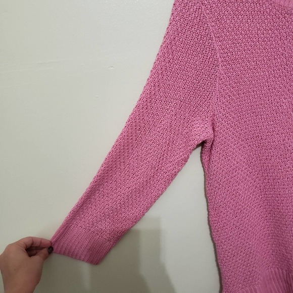 Lauren Ralph Lauren Pink Knit 3/4 Sleeve Sweater - NWT - Picture 5 of 6